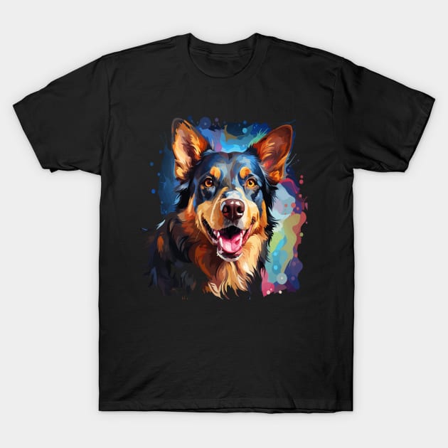 Australian Kelpie Rainbow T-Shirt by JH Mart